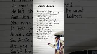 Michael Jackson - Smooth Criminal Lyrics (Part.2) #michaeljackson #smoothcriminal #moonwalk #lyrics