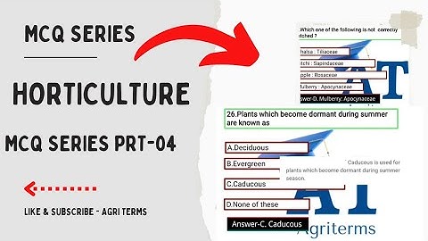 horticulture mcq series//part-04/Important questions for Icar-jrf/SRF/Net exams and ibpsafo
