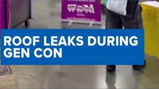 Rain leaks into Indiana Convention Center during Gen Con