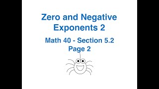 Math 40 5.2 Zero and Negative Exponents Part 2