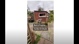 Part 1: A little peek and update into my UK Art Studio Renovation in the Garden Shed!