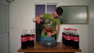 Ntn - Đổ 100 Viên Mentos Vào Quả Bóng Coca Cola Balloon Vs Coca Mentos