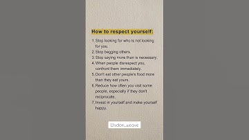 How to Respect Yourself | Life Lessons for Self-Worth & Confidence | Wisdom_weave