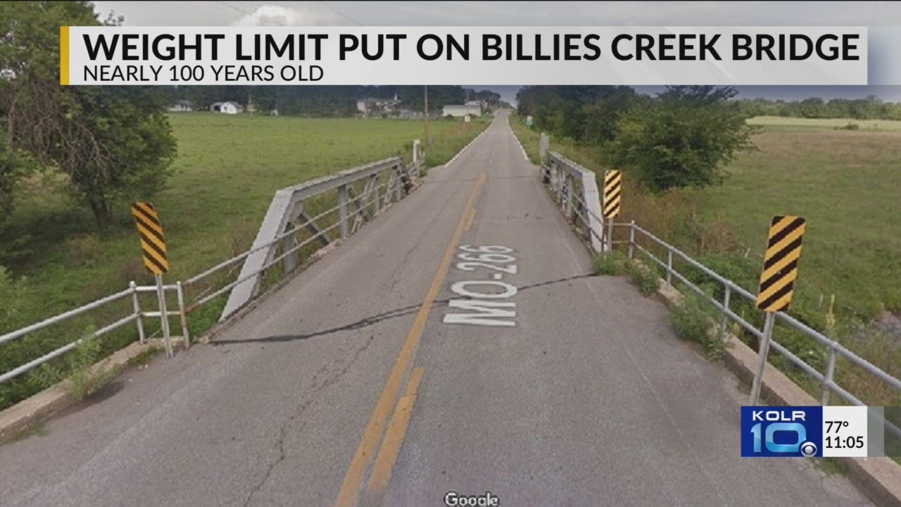 MoDOT gives weight limit on bridge in Lawrence County