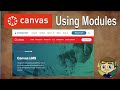 Canvas LMS Tutorial - Using Modules to Build a Course