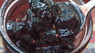 картинка: Варенье из шелковицы с сиропом как мед/ целые ягодки