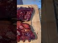 Traeger Grilling, Ribs are done about 4:45 cooking time