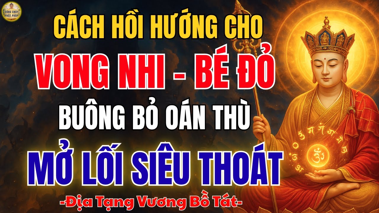 ĐỊA TẠNG VƯƠNG BỒ TÁT DẠY: Cách Hồi Hướng Cho Vong Nhi Bé Đỏ–Buông Bỏ Oán Thù, Gia Đạo Được Bình An