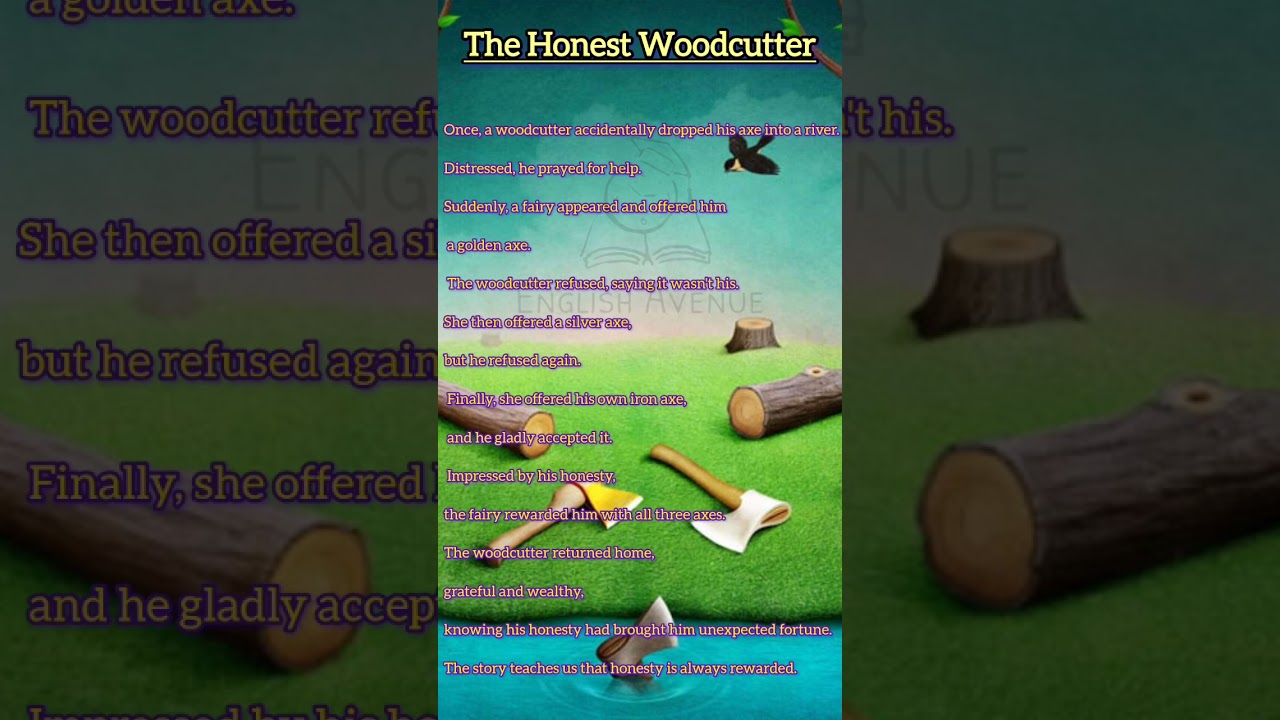 The Honest Woodcutter || Short Story in English 