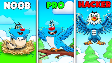 NOOB vs PRO vs HACKER In Roblox Bird Family With Oggy
