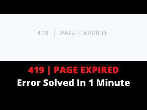 How To Solve 419 Page Expired Error In Laravel | 100% SOLVED