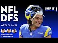 NFL Week 3 Main Slate | September 21, 2025 | DraftKings & FanDuel DFS Picks, Plays, and Strategy