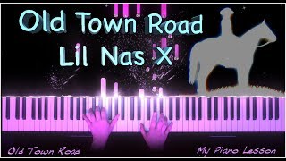 Lil Nas X - Old Town Road - Advanced Piano Tutorial Lesson (Piano Cover)