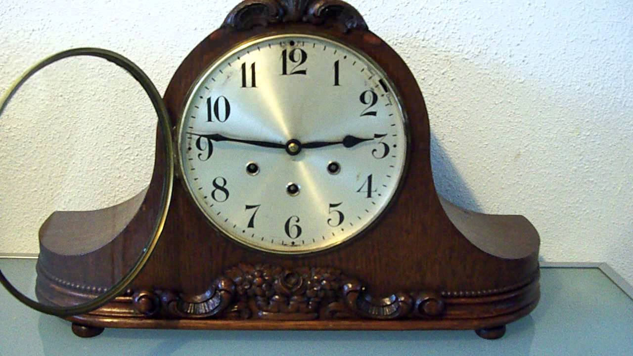 Antique Junghans Westminster chime mantel clock YouTube