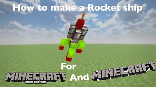 How To make a Rocket Ship For Minecraft Java edition/Bedrock edition | Minecraft tutorials