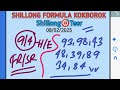 08/02/2025 Shillong teer || Today fc target h/e line & common number || Shillong formula kokborok