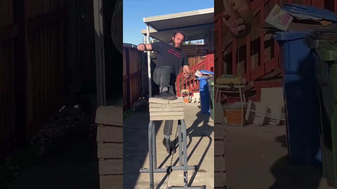 Axe kicking concrete 