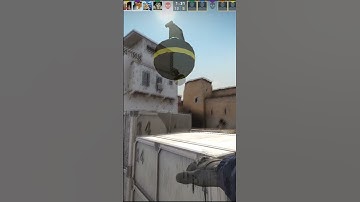 Perfect Smoke Trick Defending A Site From Cat on Dust 2 #shorts