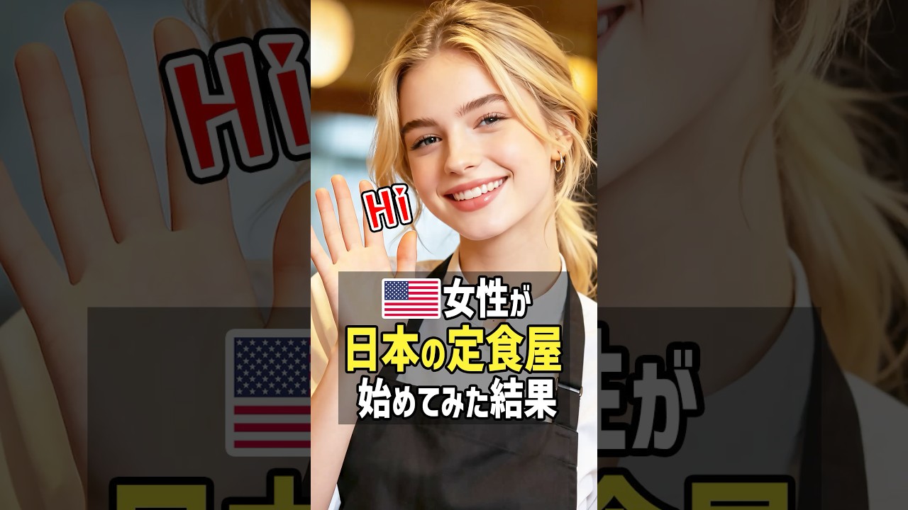 「これが本物の日本食!?」日本食目当てで留学したアメリカ人女性が母国とあまりに違う日本食に感激!帰国後念願の定食屋をオープンした結果 #shorts #海外の反応 #定食