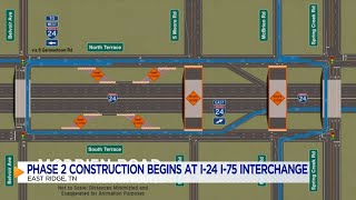 Phase 2 of construction on I-24, I-75 interchange begins Friday