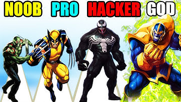 NOOB vs PRO vs HACKER vs GOD in Superhero Fall - Giant Master