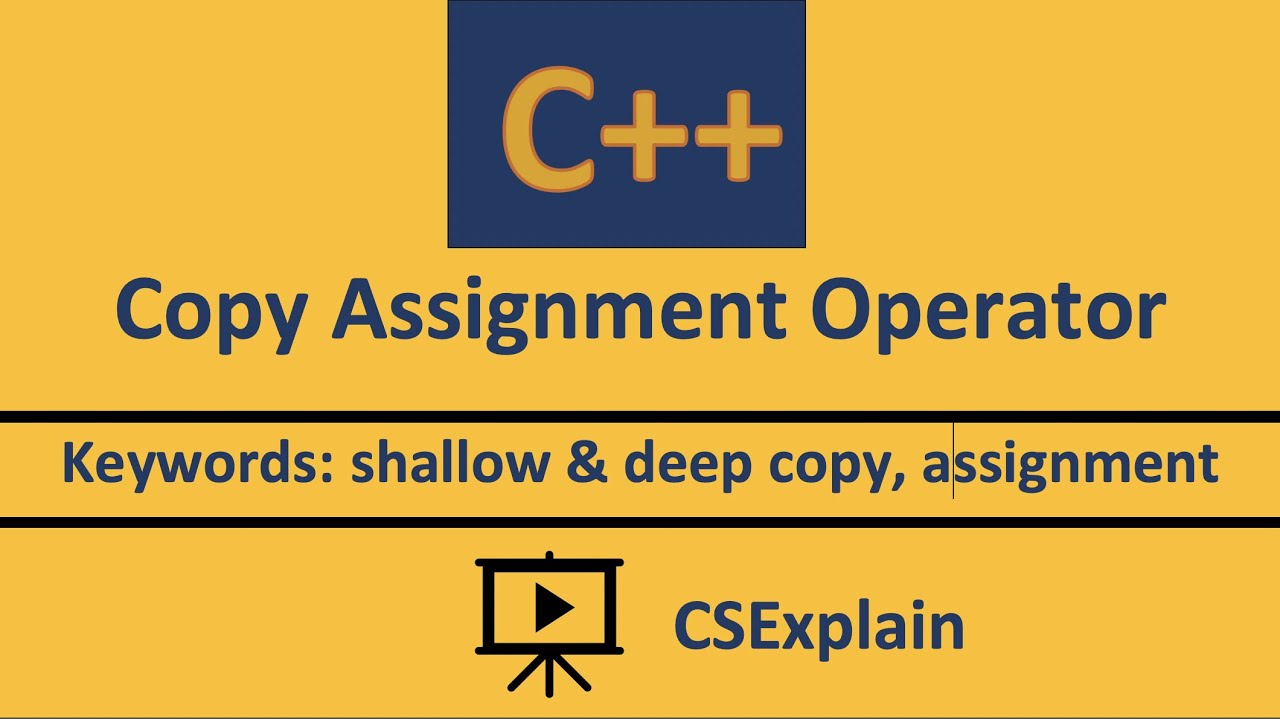 copy constructor and assignment operator overloading in c