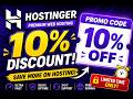 Hostinger Promo Code 2026 | Get 10% Extra Discount + Free Domain & SSL