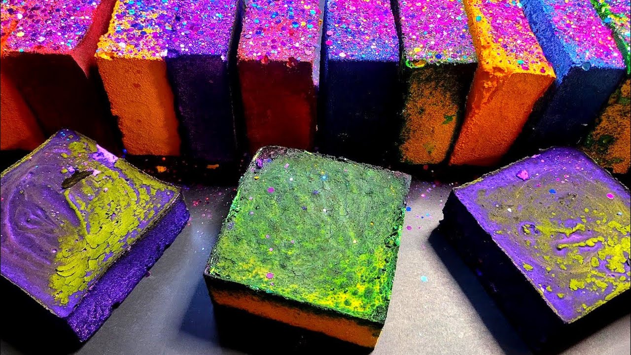 🌈Rainbow dyed gym chalk🌈colourful dyed gym chalk edit - YouTube