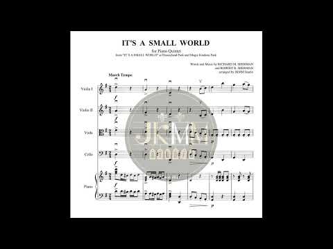 It's a small world 小小世界 (弦樂團+鋼琴/鋼琴五重奏樂譜) - RICHARD M. SHERMAN