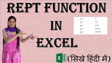 REPT Formula in Excel | How to use REPT Function in Excel in Hindi | Repeat Text or Repeat Symbol
