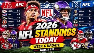 2026 NFL Standings Today | Week 6 Rankings & Playoff Race