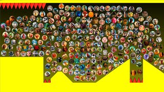 ALL 286 Italian Brainrot Survival Marble Race In Algodoo