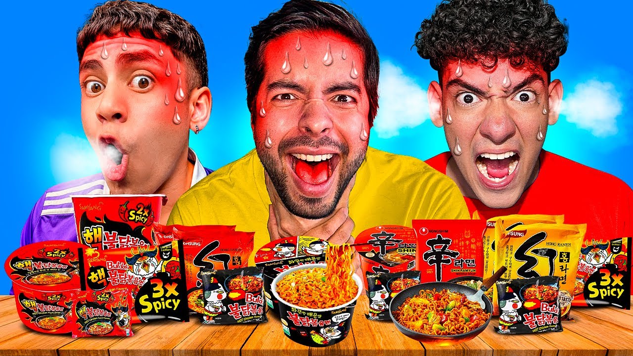 PROBAMOS los RAMEN mas PICANTES del MUNDO y MIS AMIGOS LLORARON!