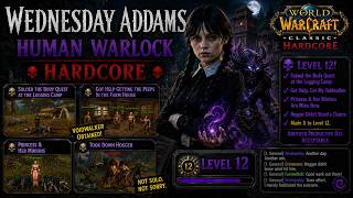 LVL 12 got voidwalker; killed Hogger - RPing as Wednesday Addams in World of WoW Classic Hardcore