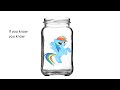 Jar  sink but rainbow dash sings it