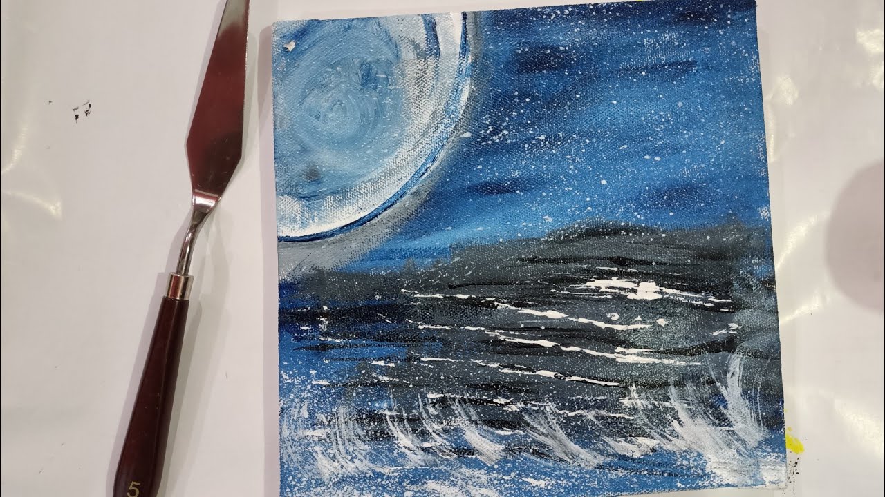 Night Sky Acrylic Painting for Beginners YouTube