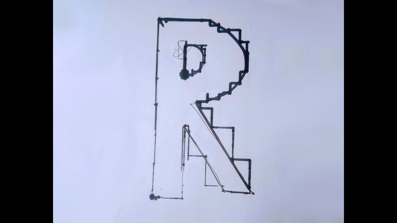 KUKA ready2_educate robot drawing a block R with a marker - YouTube