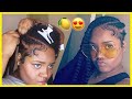 DIY Jumbo Lemonade Braids | Large Feed In Braids Tutorial