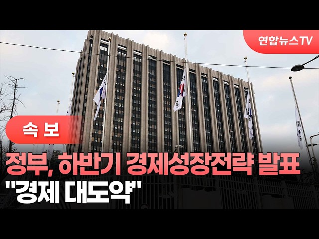 [속보] 정부, 하반기 경제성장전략 발표…"경제 대도약" / 연합뉴스TV (YonhapnewsTV)