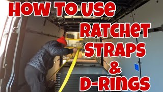How To Strap Down Your Cargo Using Ratchet Straps and D-Rings! #foryou #tutorial