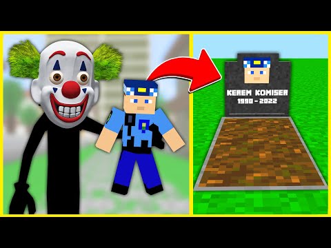 KORKUNÇ PALYAÇO KEREM KOMİSER'İ ÖLDÜRDÜ! 😱 - Minecraft ZENGİN FAKİR HAYATI