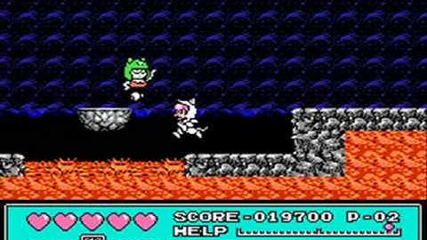 Kyattou Ninden Teyandee Level 5 speed run (Samurai pizza cats) Nes