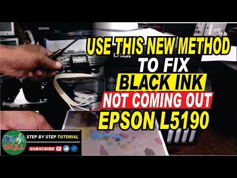HOW TO FIX BLACK INK NOT COMING OUT | NEW METHOD | EPSON L5190 | JM ...