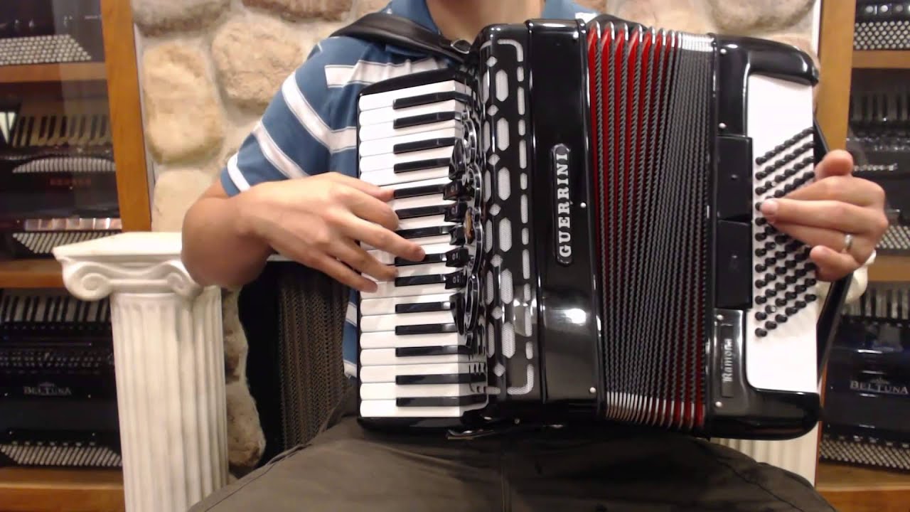 GUERRINI アコーディオン 黒 1617 - Black Guerrini Ramona LMM 72 $1795 - YouTube