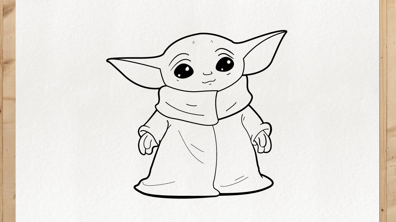 Baby Yoda 💚 🍕  Star wars drawings, Yoda art, Yoda drawing