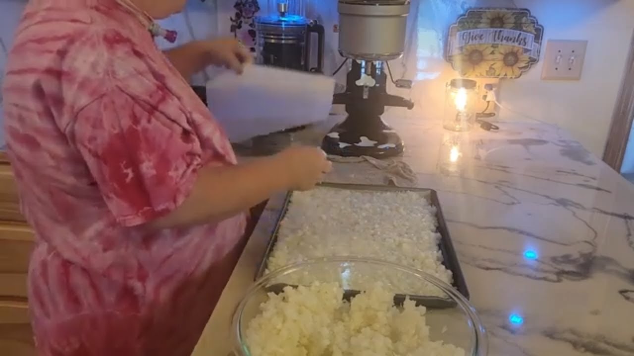 Diced onions with the Kitchen aid chopper attachment