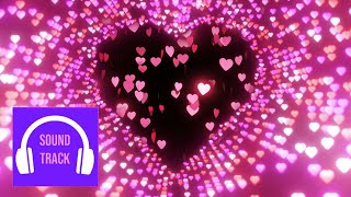 Heart Tunnel and Heart Rain | Purple, Pink and Magenta Color | Backgroud Loop | Soud Track