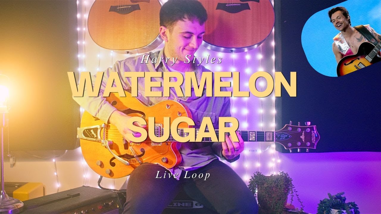 Watermelon Sugar 🍉 - Harry Styles but 👀 live looped on guitar 🎸