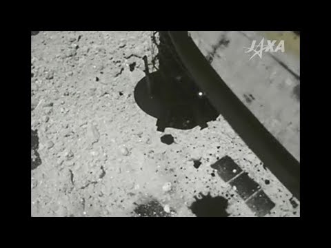 はやぶさ２が、小惑星「りゅうぐう」に着陸・試料採取した際の動画