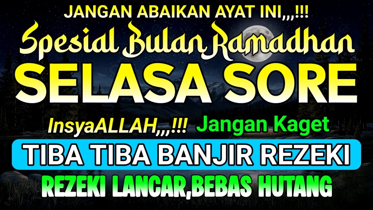 Putar Dzikir Ini,,,! DZIKIR MUSTAJAB PEMBUKA PINTU REZEKI, INSYAALLAH REZEKI MENGALIR DERAS...!